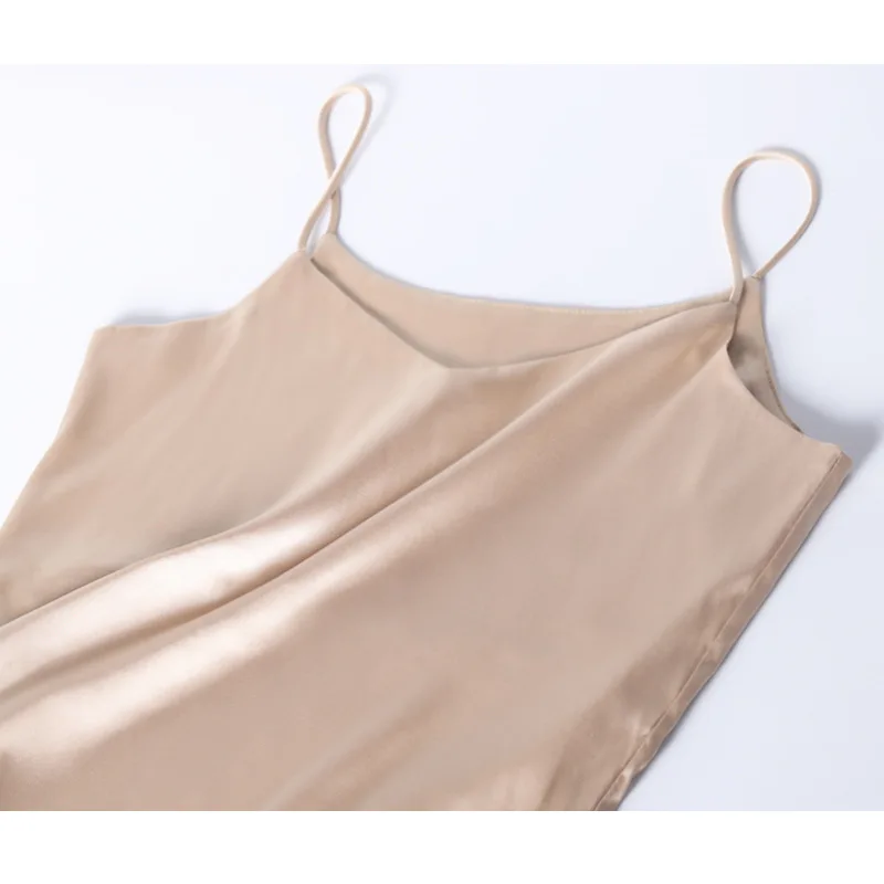 

Silk sling women's inner wear solid color fashion satin V-neck vest bottoming shirt sexy outer wear summer short LXSB2