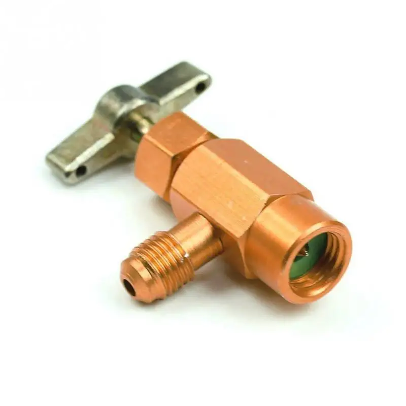 Сплав 1/4 SAE резьба адаптер R-134a хладагент бутылка кран-открывашка клапан