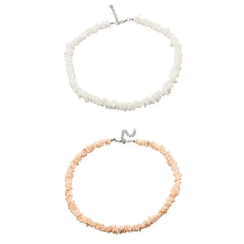Женское Ожерелье-чокер из натурального ракушка с неровными кристаллами