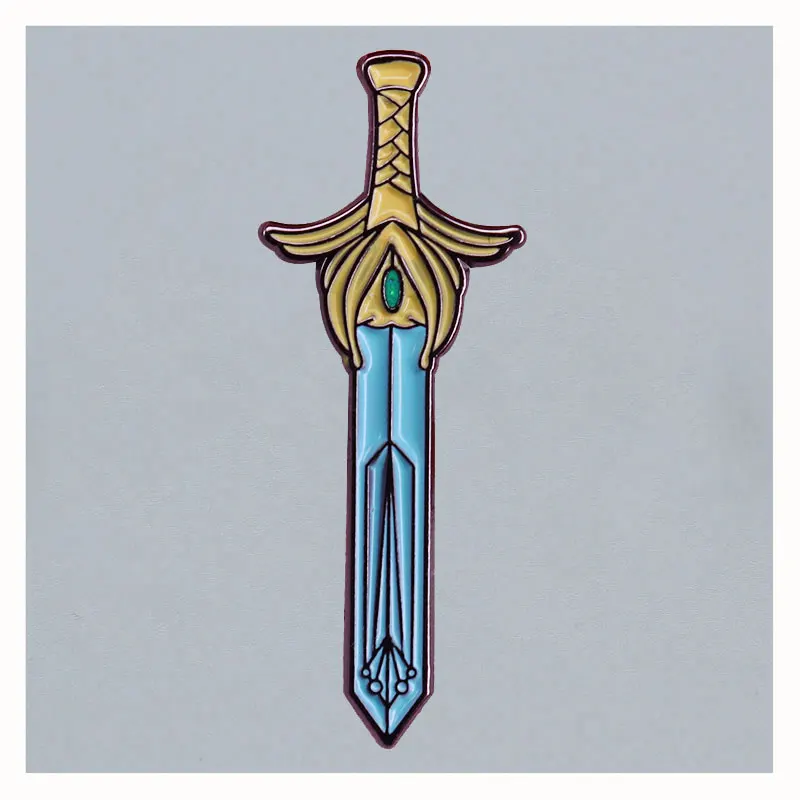 

Princess Shera Sword Cartoon Brooch Originality Lapel Badge Denim Jacket Backpack Pin Decoration Children Fashion Jewelry Gifts