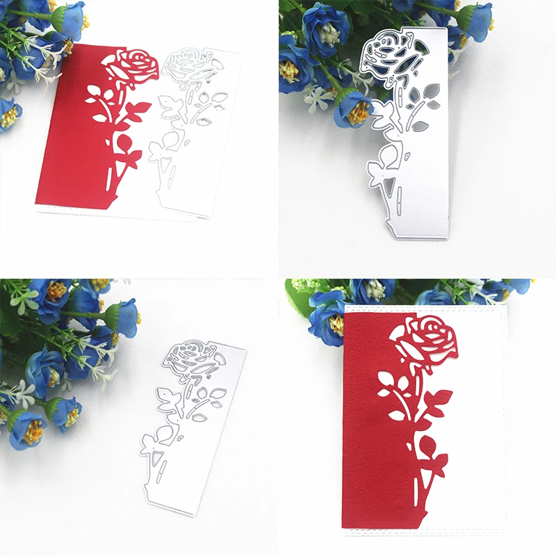 Трафареты с розовыми листьями металлические штампы для резки трафареты