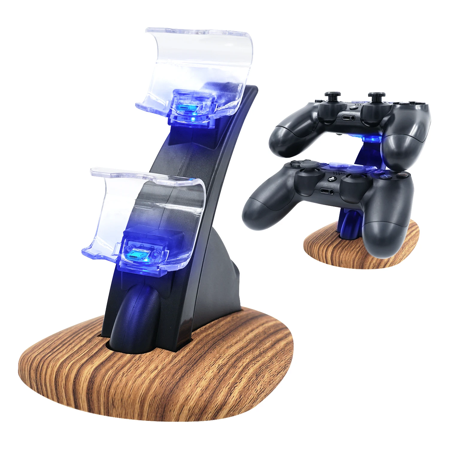 Зарядная подставка для manette PS4 Для PS4 Slim для PS4 Pro Контроллер Dual USB зарядное устройство док-станция джойстик для PS4 аксессуары под дерево