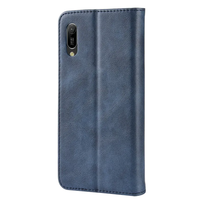 Чехол с откидной крышкой для huawei Y6 Pro 2019 класса люкс из искусственной кожи задняя