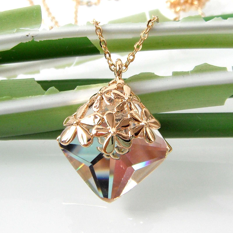 Ожерелье с подвеской в виде листьев Navachi SMT6343|f pendant|necklace crystal pendantcrystal |