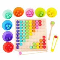 dots beads board toddler games wooden montessori toys early education rainbow clip puzzle kids toys for kids 2 to 4 years old