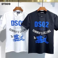 2021 new style dsq2 fashion trend mens advanced printing short sleeved t shirt dt809