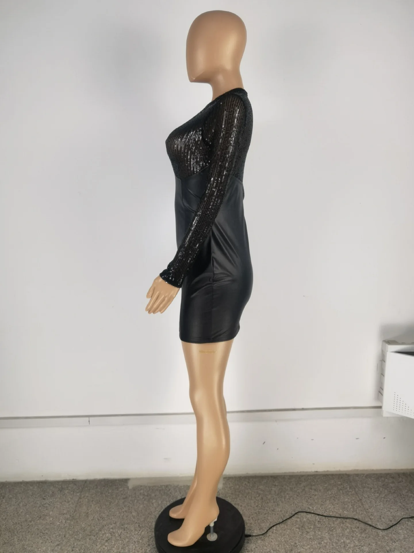 Felyn 2021 лучшее качество от известного бренда однотонное платье с круглым вырезом и