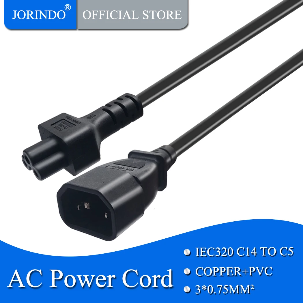 JORINDO 1 8 m/5.9FT IEC320 C5 Микки Мышь гнездо для C14 3 pin штекером с использованием Мощность