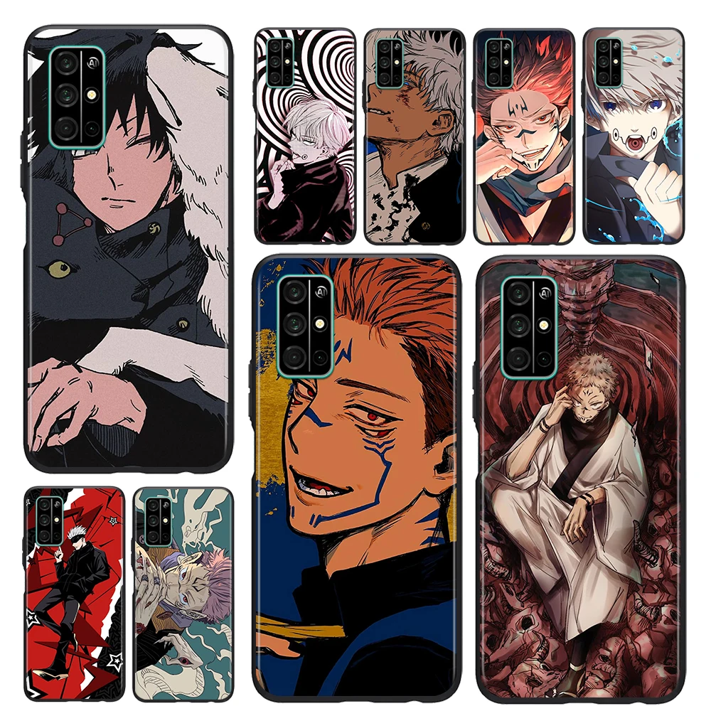 

Phone Case Jujutsu Kaisen Satoru Gojo anime For Honor View 20 10X 10i 10 X10 9N 9X 9C 9A 9S 9 V9 Lite Pro 5G Black Soft Cover