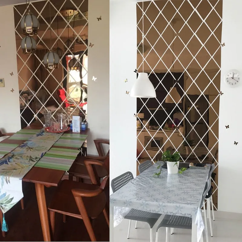 Зеркальные 3D наклейки с бриллиантами акриловые треугольники самоклеящиеся