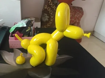 Yellow Горячо! американский поп-арт, надувные шары из смолы, статуэтка собаки, Feces, статуя собаки, воздушный шар, собака, Рождество, подарок на день Святого Валентина - Цвет: Yellow