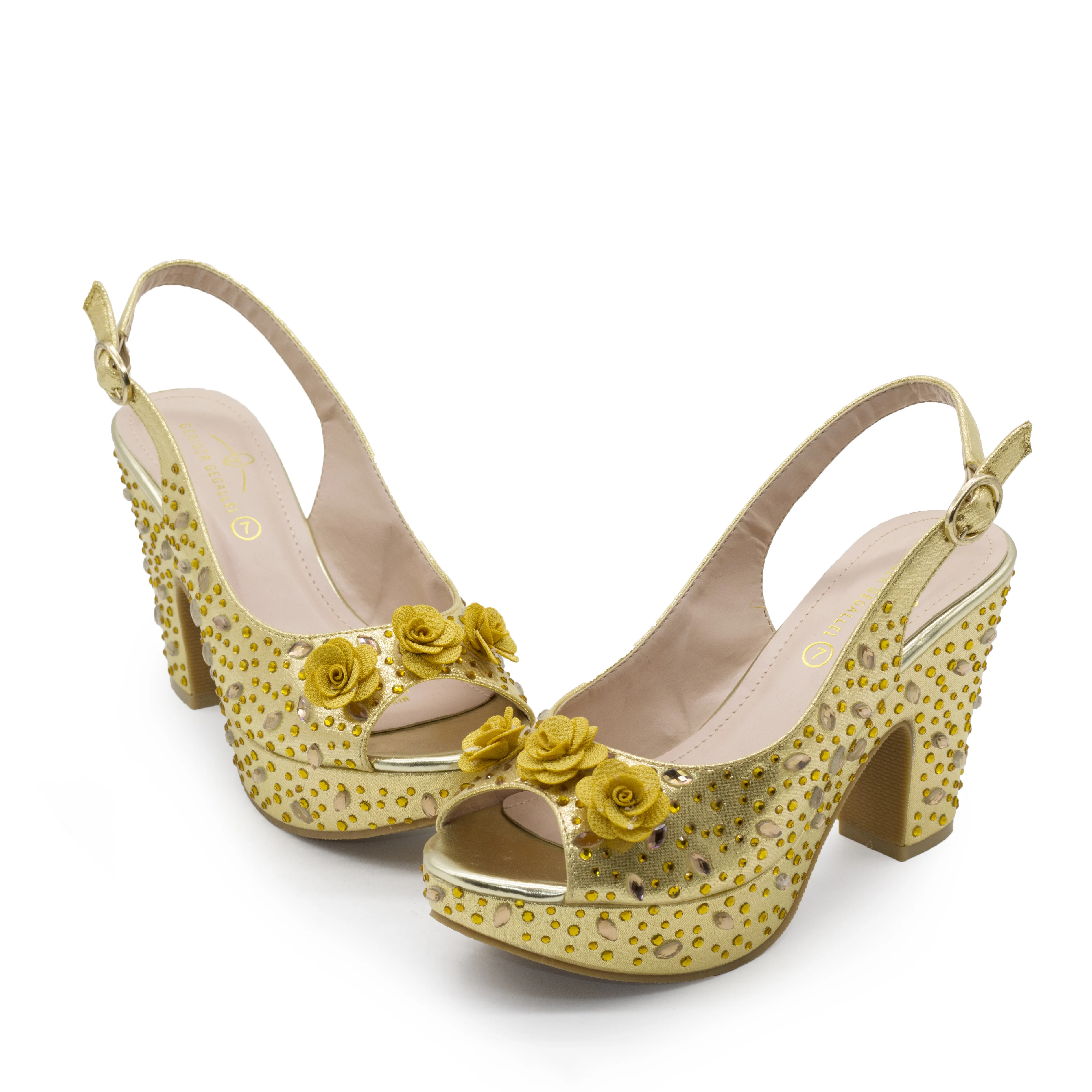 Peep Toe Italian Slingbacks Women Sandals Sexy Party Dress Shoes Chunky Summer Shoes Ladies High Heeled Sandals Female Footwear