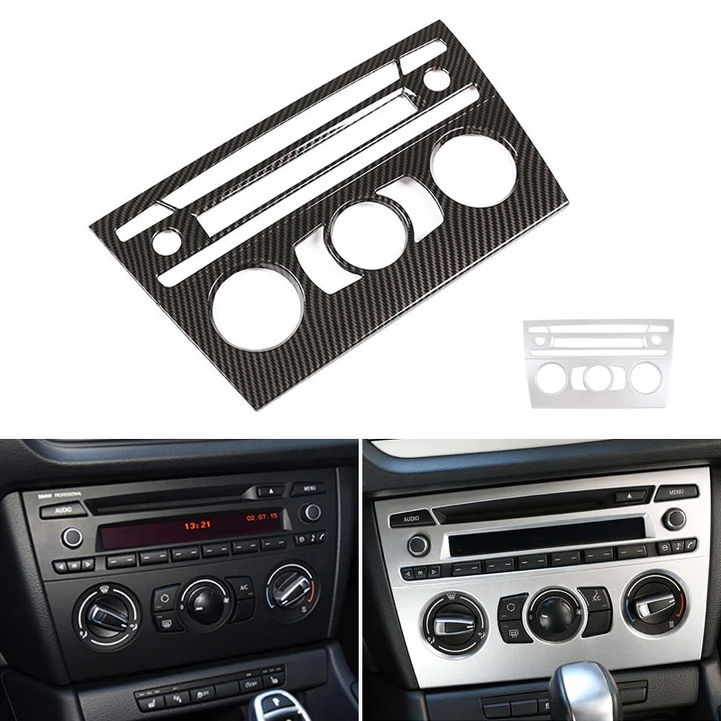 

Carbon Fiber Texture Car Interior Center Control CD Panel Volume Frame Cover Trim For BMW X1 E84 2011 2012 2013 2014 2015