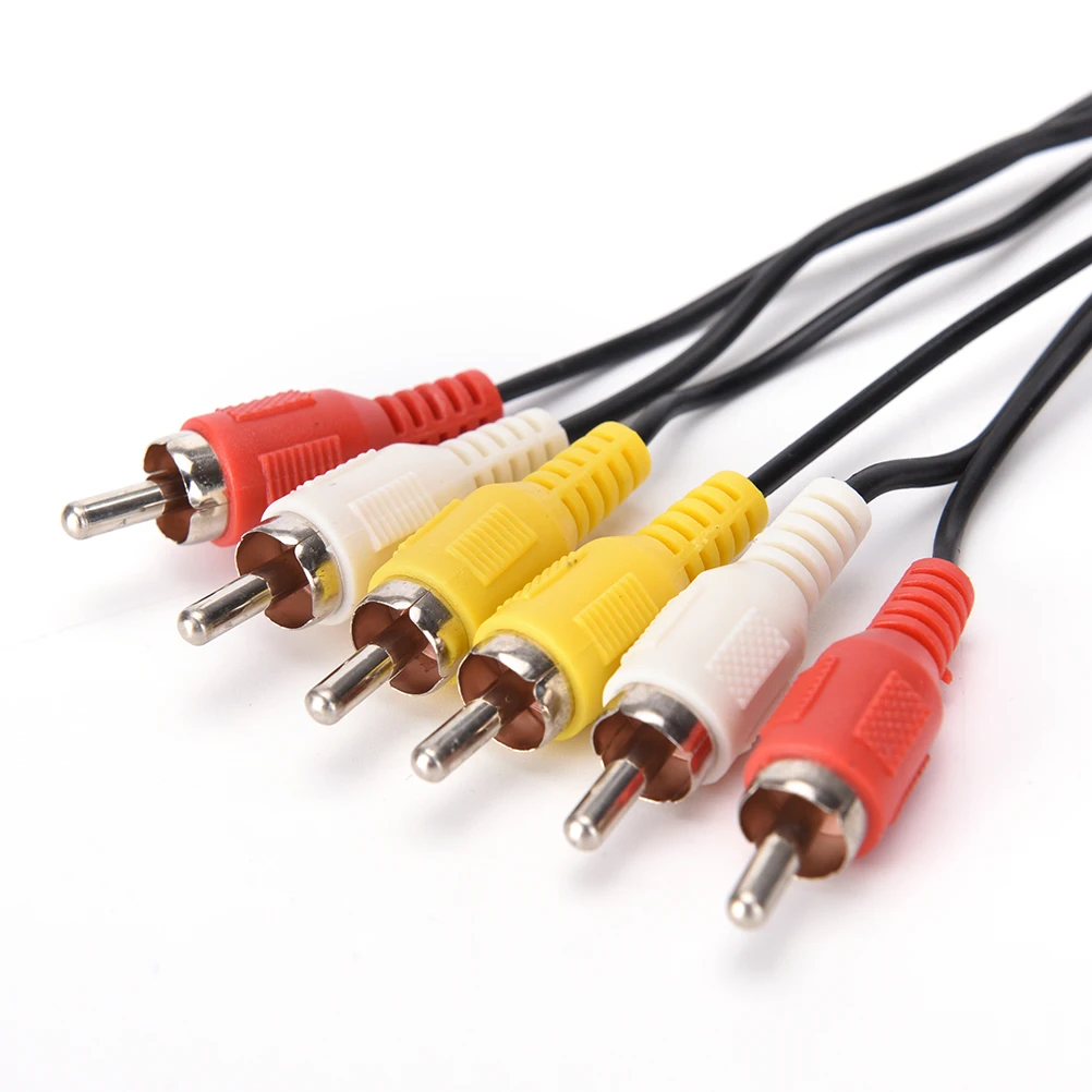 3 RCA штекер на Композитный Аудио Видео AV кабель 1 м | Электроника