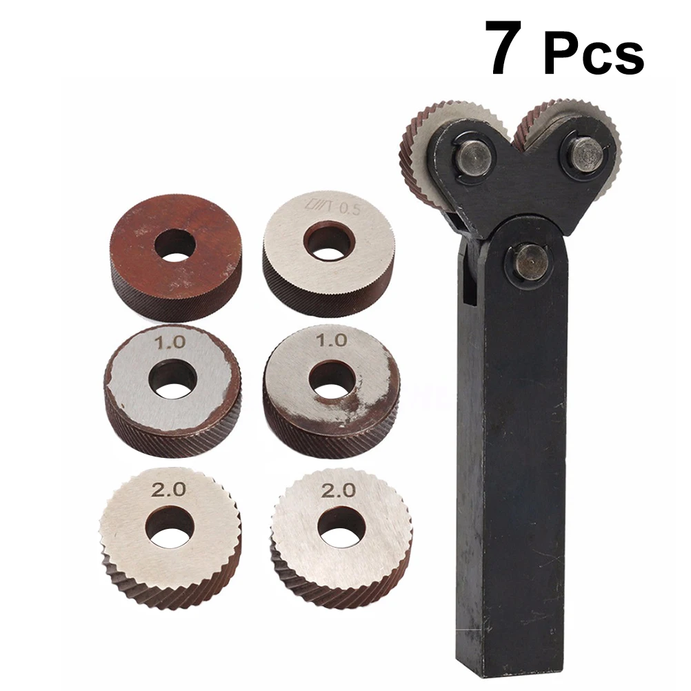 7 в 1 набор стальных инструментов для накатки с двумя колесами шаг прямой линейный