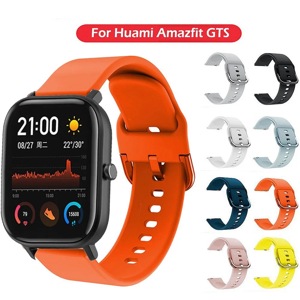 Силиконовый спортивный ремешок для наручных часов Xiaomi Huami Amazfit GTS/GTR 42 мм/Bip Lite