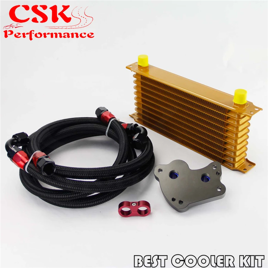 AN10 10 ряд Trust масляный кулер комплект для BMW Mini Cooper S R53 Supercharger Gold|oil cooler kit|cooler kitoil kit |