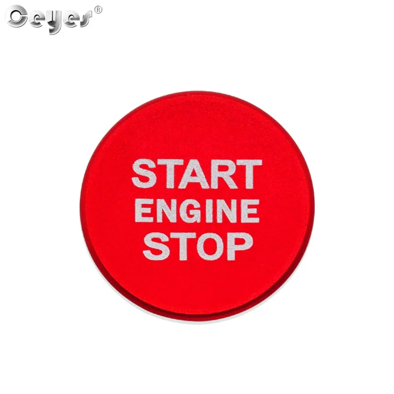 Red Button Cover Ceyes наклейки для стайлинга автомобилей для Audi A5 A7 Q3 Q5 Q7 8R A4 B9 Авто Start Stop стильная кнопка Зажигания для автомобиля кольцо чехлы чехол Круг Аксессуары - Название цвета: Red Button Cover
