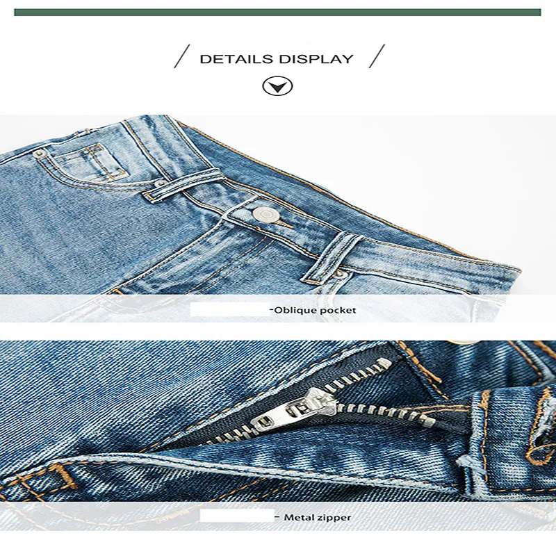 

2021 New Spring Fashion Thin And Slightly Stretchy Jeans Women's Temperament Slit Jeans Pants Female Tassel Jeans Trousers For