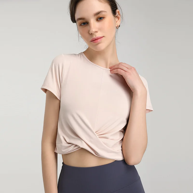 

Ladies Fitness T-shirt Yoga Tops Gym Fitness High-elastic Training Tops Gym Workout Clothes Running Cycling Shirts