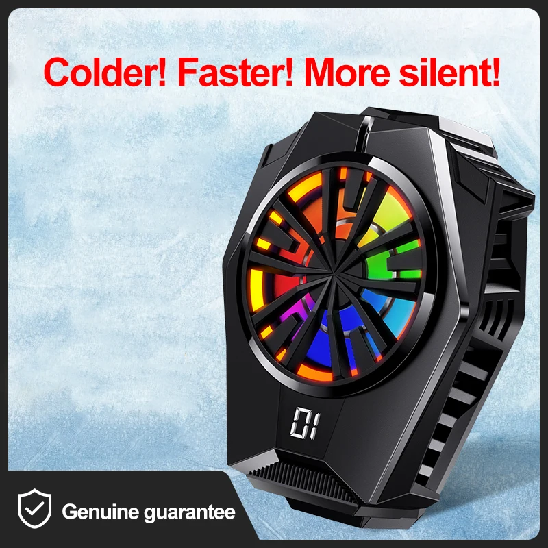 

Универсальный портативный чехол для телефона с радиатором, охлаждающим вентилятором и цифровым дисплеем температуры, Игровые Периферийны...