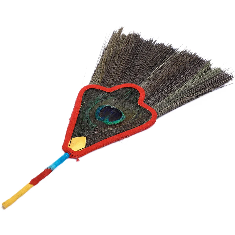 Веер с принтом в виде Павлиньего пера Непал ручной работы Benba горшок пять глаза