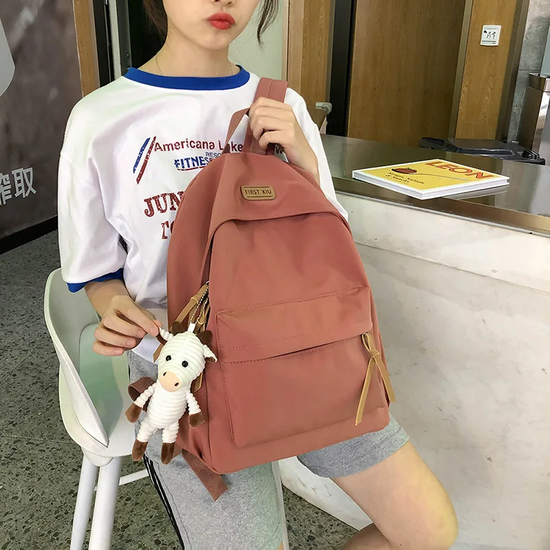 

Japan antique solid color shoulder bag women's 2021 new fashion Korean simple large capacity bag