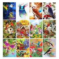 5d full diamond mosaic scenery animal bird diy cross stitch set garden home decoration christmas gift wall decoration painting