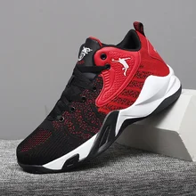 New Man Light Basketball Shoes Breathable Anti-slip Sneakers Men Lace-up Sports Gym Ankle Boots Bask