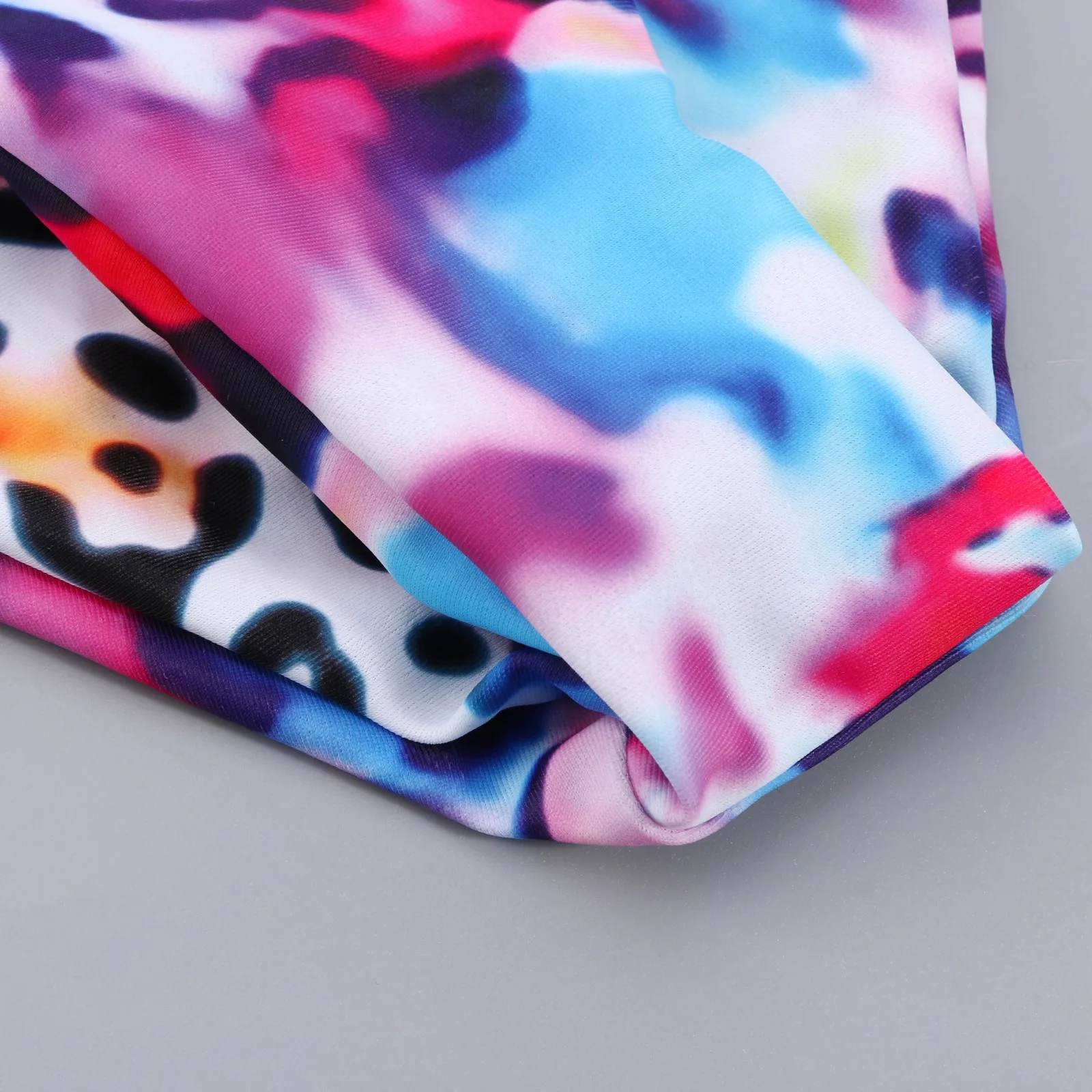 

Bikini 2021 Fashion Leopard Print Bandage Two-Piece Swimsuit Women Summer Beach Beachwear Bathing Suit Lace-up Swimwear Female P