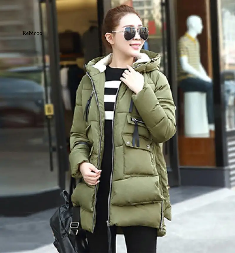 

2021 Winter New Hooded Warm Coat Coat Women's Parka Coat Women's Down Cotton Thick Coat Women's Basic Coat Jacket