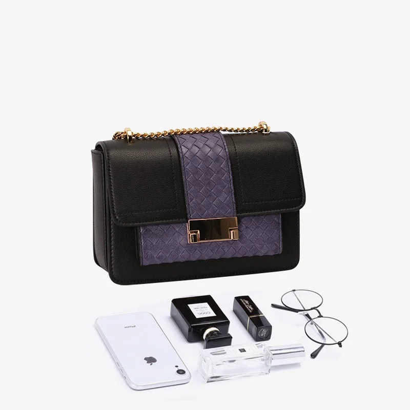 

LBBFS Fashionable Purses and Handbags Luxury Designer for Women Knitting Crossbody Bag Panelled Flap High Quality Shoulder Bag