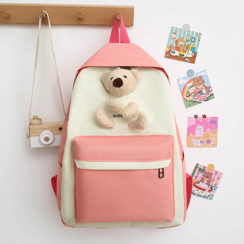 

4 Set School Bags for Teenage Girls Kids Children Student Backpack Travel Teen Shoulder Bag Child Schoolbag New Women Backpack