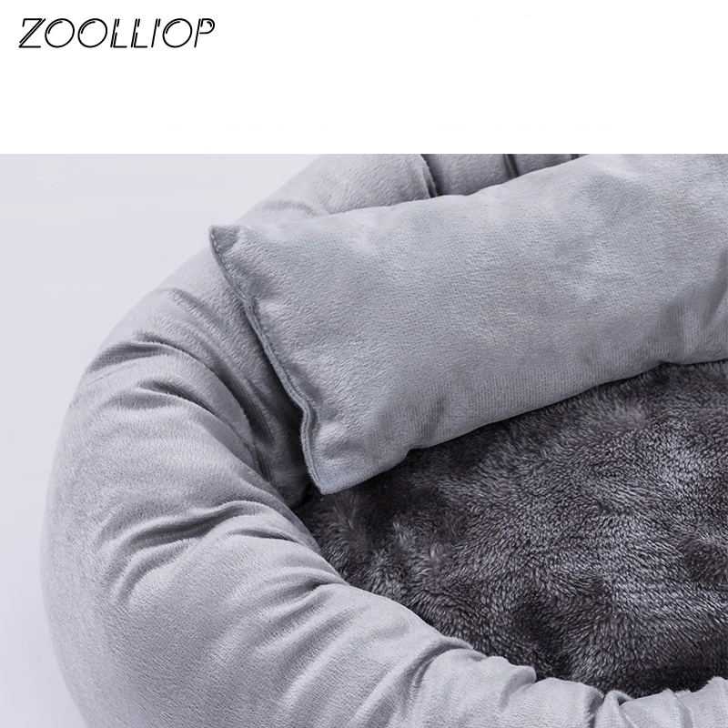 Круглая плюшевая кровать для кошек и собак | Дом сад