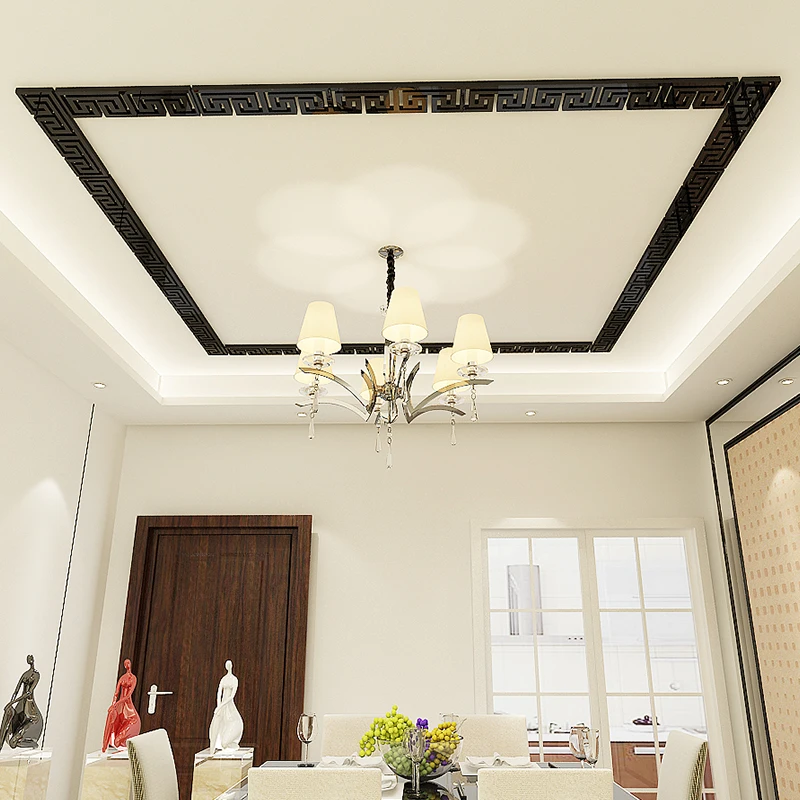 Линия талии акриловые 3d зеркальные настенные наклейки витрина Настенная