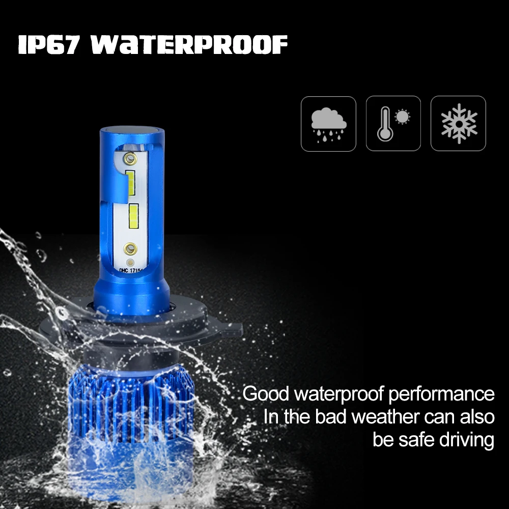 HS1 светодиодный мотоциклетный головной светильник H4 H7 мотор лампы скутер H1 H11 6500K