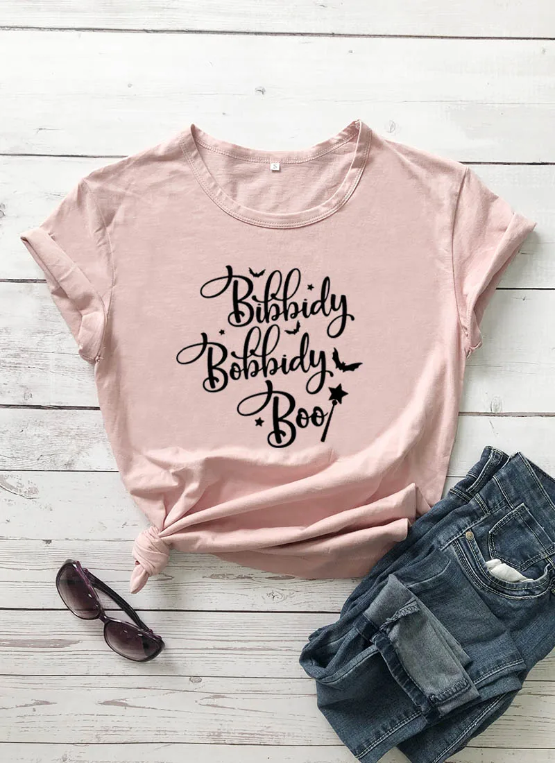 Bibbidy Bobbidy Boo Новое поступление женская летняя забавная футболка из 100% хлопка