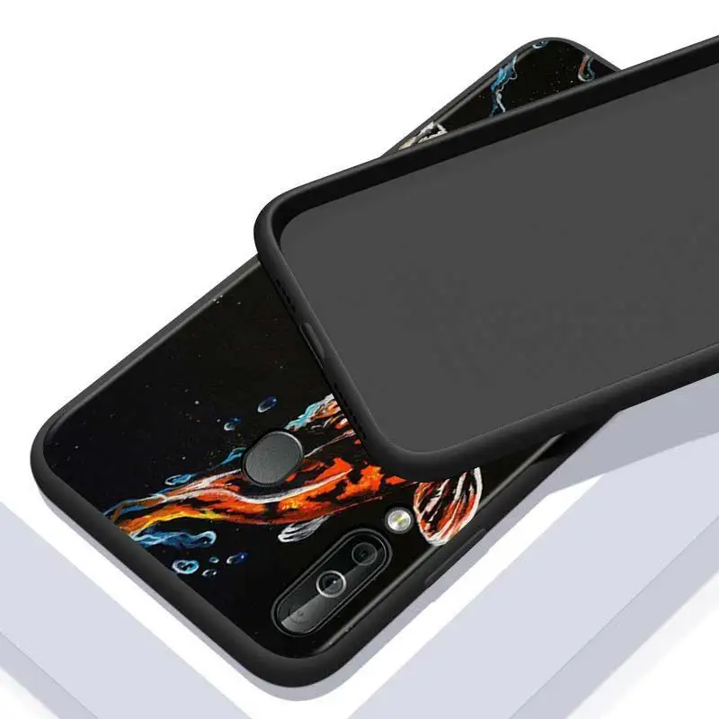 

Chinese Koi Fishes for Huawei P10 P20 Pro P30 P40 Y5 Y6 Y7 Y9 2019 Nova 7i 5T 5i 5 4e 4 3i 3e 3 Bright Black Phone Case