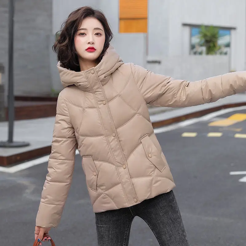 

Новинка 2021, зимняя куртка высокого качества, теплое пальто с длинным рукавом и капюшоном, модная женская куртка, женская одежда, повседневны...