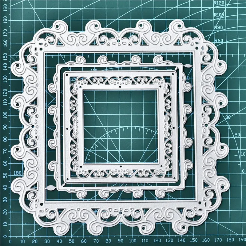 DiyArts альбом граница фон металлическая резка штампы изготовление скрапбукинга тиснение трафарет заготовка, прорезной шаблон новые штампы