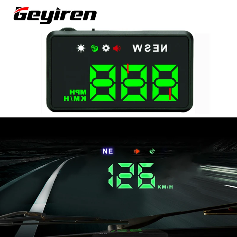 Универсальный GPS Скорость ometer 4 5 &quotH1 пробег HUD Дисплей цифровой сигнализации миль