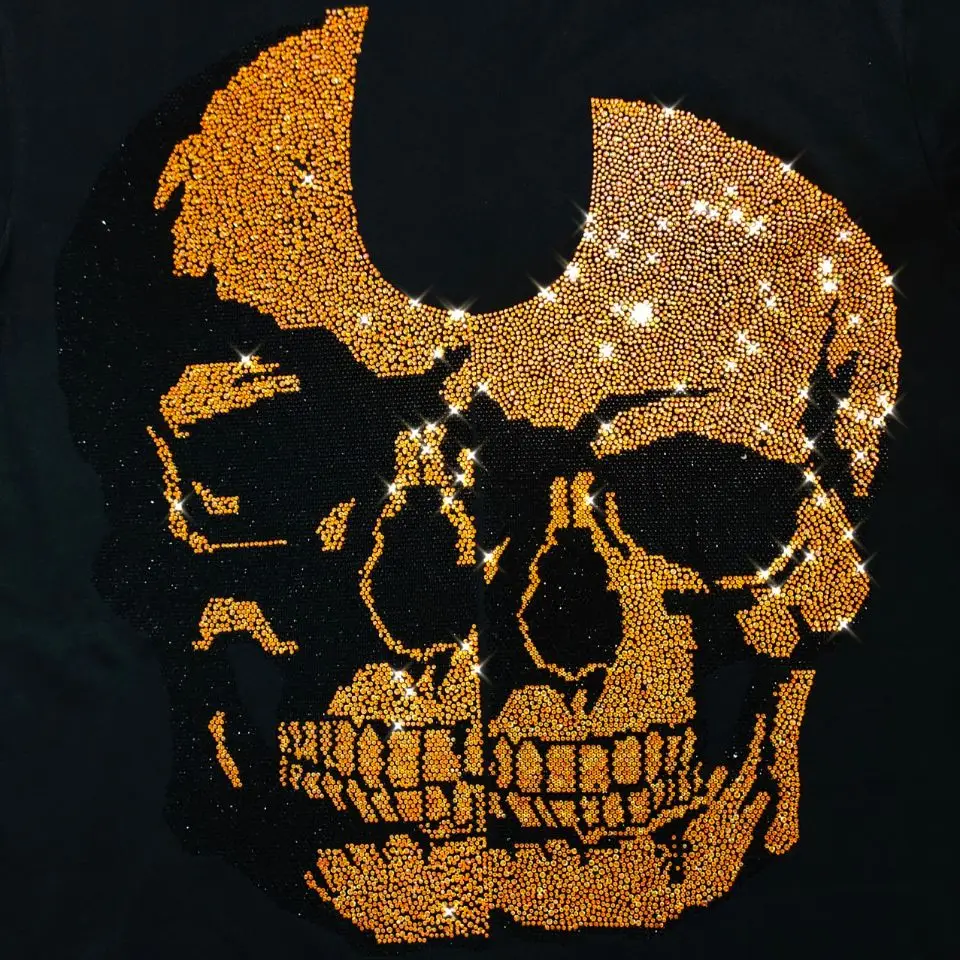 

Oversized Loose Casual Shiny Luminous Brand Men's Hoodie Winter Top Big Skull Sweatshirt Street Pullover