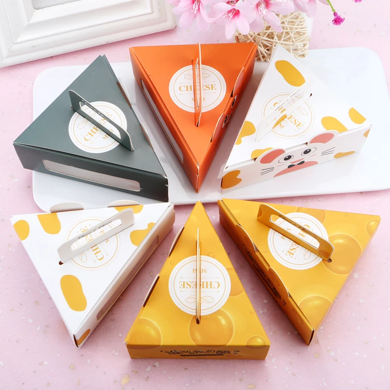 

20pcs Net red portable cake box mini children mousse paper box small pastry cheese packaging boxes diy favors candy gift box