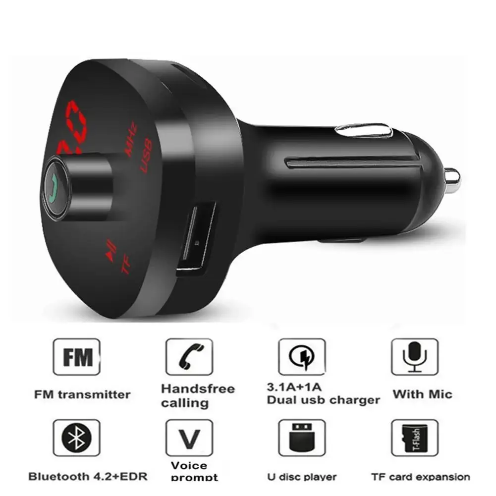 Dc12v 24v высокое Скорость Usb2.0 Mp3 плеер Bluetooth автомобильный набор Handsfree Dual Usb Поддержка