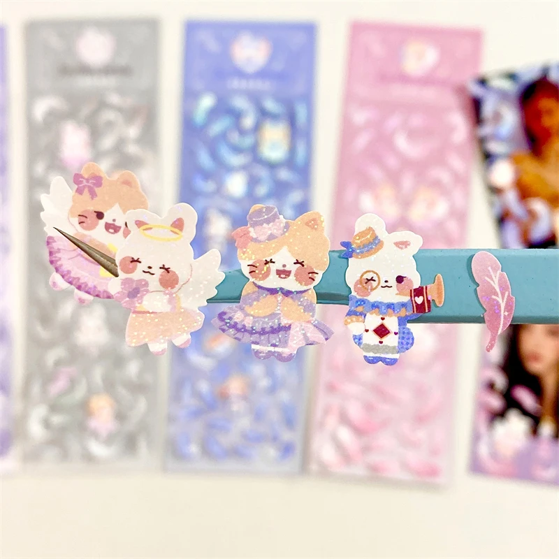 Перо мечты лазер красочный Справочник украшения наклейки милый журнал