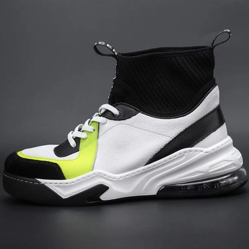 Индивидуальная разноцветная кожаная мужская уличная спортивная обувь со