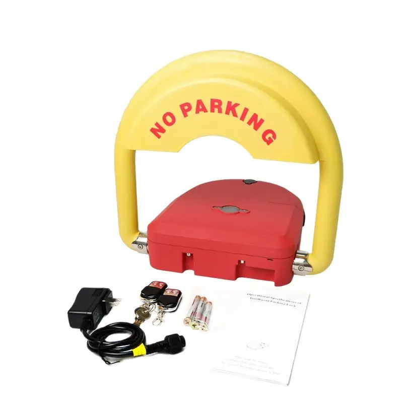 Нержавеющий и прочный Аккумуляторный смарт-замок для парковки серый красный