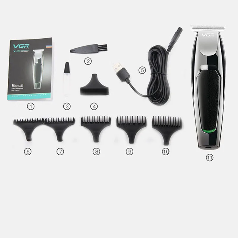

VGR Professional waterproof hair trimmer beard trimer body face hair clipper electric hair clippers men beard Men's trimmer