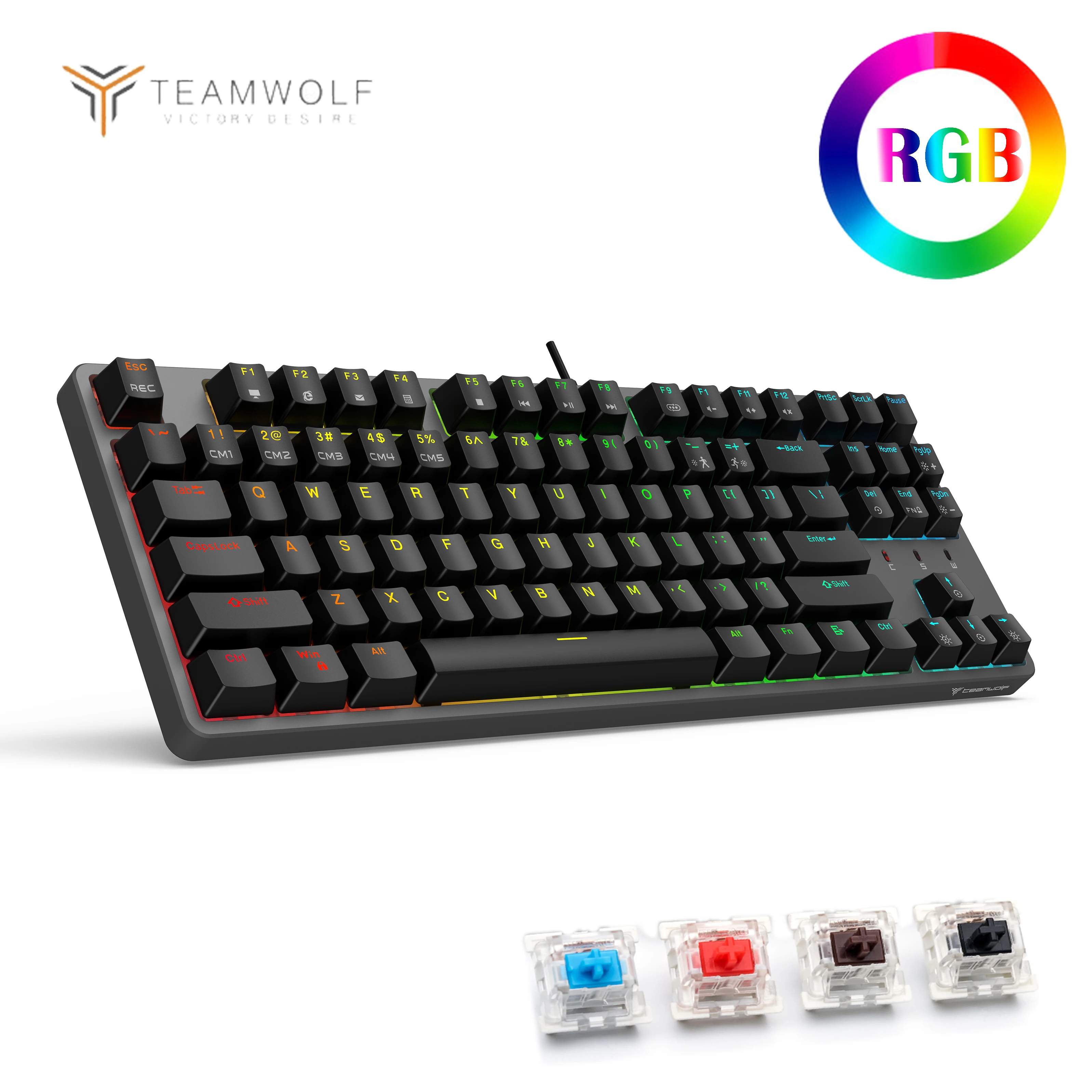 

Клавиатура METOO Механическая Проводная со съемным кабелем и RGB-подсветкой