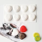 Силиконовая форма для торта с 8 емкостями, антипригарная термостойкая многоразовая форма для выпечки, сделай сам, день рождения, фотоформа для Мусса с сердцем
